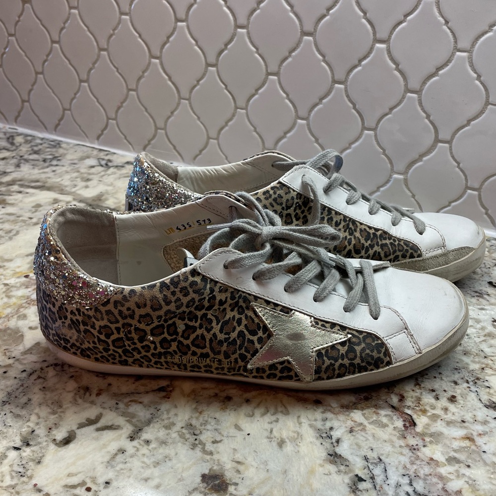 Golden Goose Superstar Leopard Sneakers - Size 9/39 - like new condition